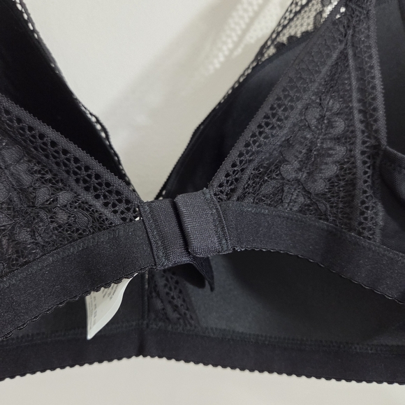 NWT Knix Knixy Lace Deep V Bralette Bra Black Wire Free Size XXL - Picture 6 of 12